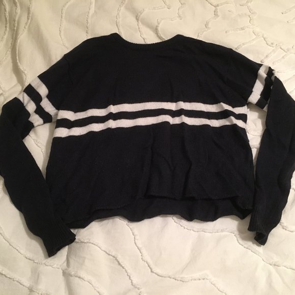 Navy and white striped sweater - Picture 1 of 2